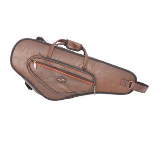 Alto Saxophone Gig Bag Imitation leather Sax Lightweight Case Brown