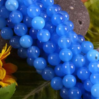 8mm Blue South American Topaz Round Loose Beads 15