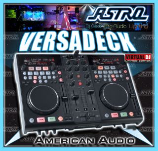 American Audio VersaDeck 2 channel Midi Controller With Virtual DJ LE 