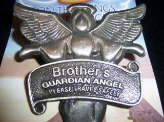 Brother Guardian Angel Visor Clip Metal Car Auto Wings