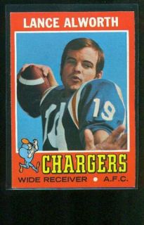 1971 TOPPS 10 LANCE ALWORTH CHARGERS NRMINT