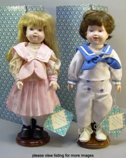  Porcelain Dolls of Days Gone by Andrea Andrew w Tags Boxes