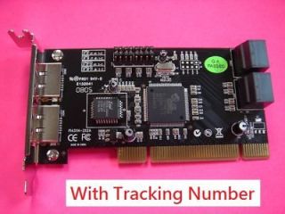   BRACKET PCI SATA eSATA 4 CHANNEL RAID CARD WORK WINDOWS 7 32 / 64