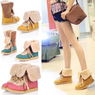 brand New★ Women Shoes Lace UPS Ankle Moccasins Warm Winter Snow 