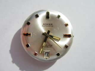 Anker PUW 1561 Automatic Watch Movement Runs and Keeps Time