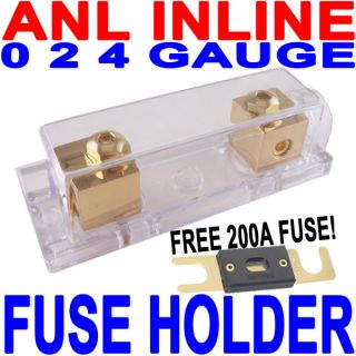 TOP QUALITY ANL INLINE FUSE HOLDER. IT WILL TAKE 0,2 AND 4 GAUGE WIRE 