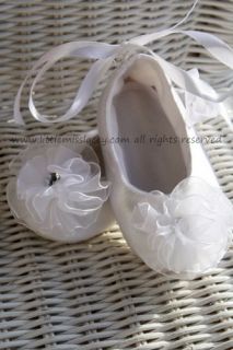 White,ballet,b​aby,toddler,sh​oes,mary jane,wedding,S​Z0 4