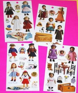   GIRL DOLL CRAFT STICKERS JOSEFINA KIRSTEN ADDY MOLLY PARTY FAVORS