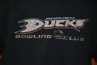 Anaheim Ducks Bowling Club Pepsi Steady Customs Black Orange Shirt 