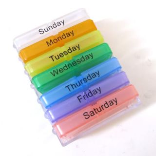 Day Tablet Pill Boxes Holder Weekly Medicine Storage Organizer 