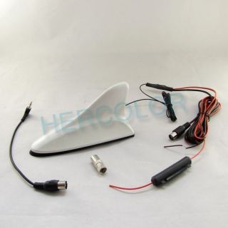 Car Digital TV Antenna Amplifier Booster White Shark