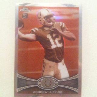 ANDREW LUCK 2012 Topps CHROME RC Sepia Refractor 15/99 Rookie Ref #1 