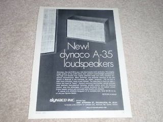 dynaco a 35 speaker ad 1972 article info 1 page
