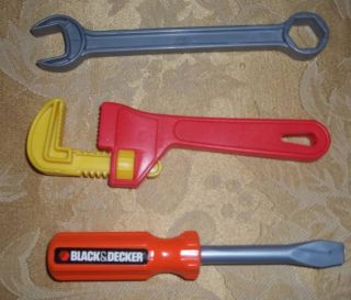 screwdriver wrench socket lot of 3 toy pretend hand tools