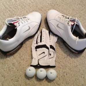   Tiger Woods 2012 Golf Shoes, Gloves, Balls, And 6 Polos. For Anthony