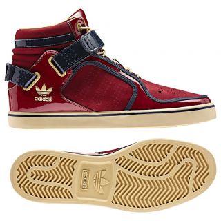 Adidas Adi Rise Cardinal/Navy/Tan Blend Velcro Strap MID Originals Men 