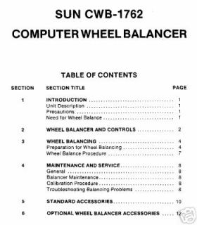 sun cwb 1762 computer wheel balancer oper ator manual  15 