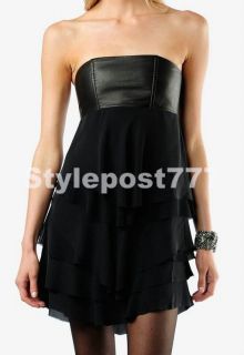   Monica Leather Bustier Strapless AnnaLynne McCord Dress 2 4 6
