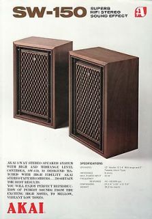 original akai sw 150 speaker sales brochure  6 99 buy it 