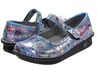 alegria belle blue floral mary jane leather new all sizes