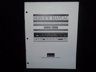 Sansui 2000A 2000 A Stereo Receiver Amp Original Service Manual 