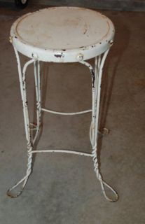 Antique Ice Cream Soda Fountain Stool Plant Stand Table