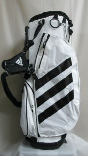 BRAND NEW 2012 ADIDAS GOLF SAMBA STAND BAG WHITE / BLACKNEVER 