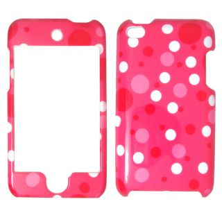 Apple iPod Touch 2 3 Pink White Polka Dots Case Cover SnapOn Faceplate 