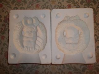 huggy bird in wreath ornament used ceramic mold time left