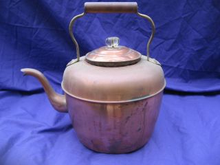 Antique Copper English Tea Kettle 1900s Estate Vintage