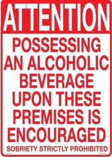   Prank Business Tin Sign Alcohol Beverages upon this property NEW