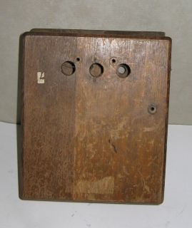 Antique Vintage Oak Telephone Box for Parts
