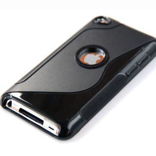 TPU Soft Case Cover Skin for Apple iPod Touch 4 4G 4th Gen in Black s 