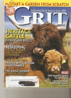 Grit Magazine March April 2011 Back Issue Chickens Beekeeping Heritage 