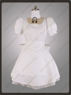 procosplay)Alice Madness Returns White Maid Cosplay Costumes Free Get 