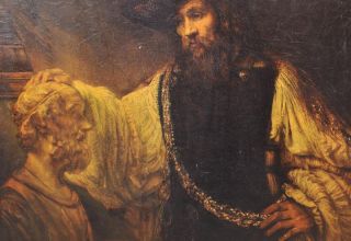 Rembrandt Aristotle Contemplating Vintage Reproduction