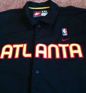 Retro Atlanta Hawks Nike Black Warmup Shooting Jacket Men Size XXL NBA 