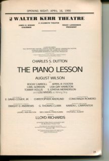 Charles Dutton Rocky Carroll August Wilson The Piano Lesson Opening 