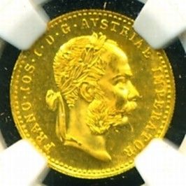 1915 AUSTRIA HUNGARY GOLD COIN 1 DUCAT NGC CERTIFIED GENUINE GRADED MS 