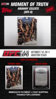 Arianny Celeste RARE UFC Champion Topps Card Fan Expo Houston Edition 