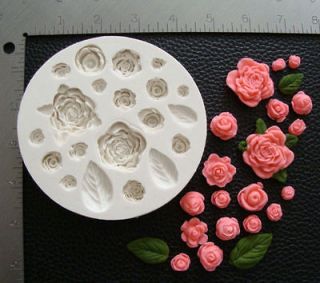 fondant gumpaste silicone mold roses # wr20 