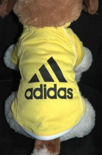adidas dog sport shirt clothes in yellow more options size