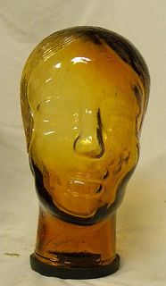 glass amber female mannequin head hat wig display time left