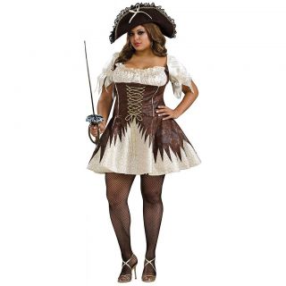 Buccaneer Pirate Plus Size Adult Womens Sexy Wench Halloween Costume