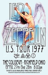 led zeppelin 1977 cleveland concert poster  9