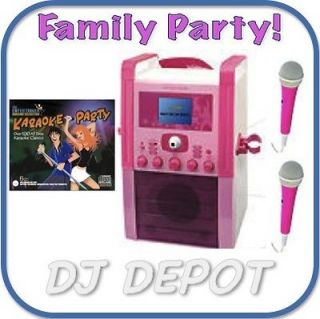   CDG Karaoke Machine Camera Colour Screen CD Player+2 Mics & 105 Songs