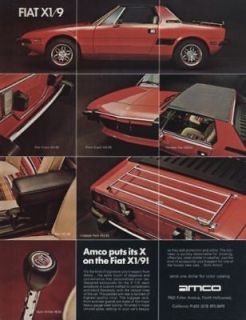 1975 fiat x19 x1 9 amco original vintage advertisement time