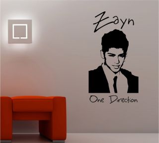 Zayn Malik One Direction Wall Art Sticker Vinyl Lounge Music Bedroom 