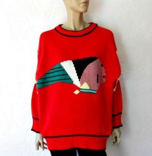 Vintage Novelty Sweater, 70/80s Novelty American Indian Sweater