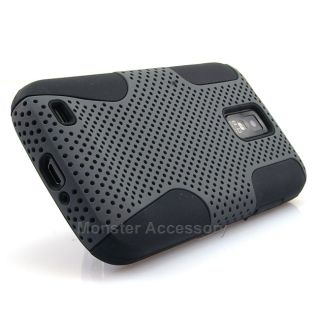 Grey Apex Perforated Hard Case Gel Cover for Samsung Galaxy S2 T989 T 